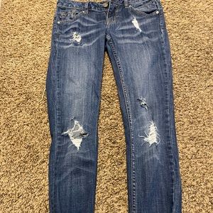 distressed skinny jeans